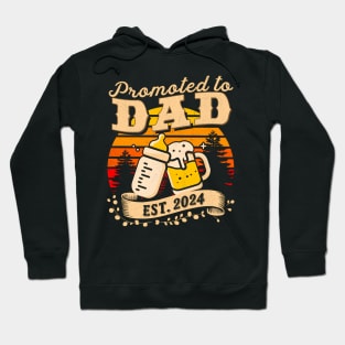 Promoted to Dad Est 2024 Soon to be Dad Father's Day Hoodie